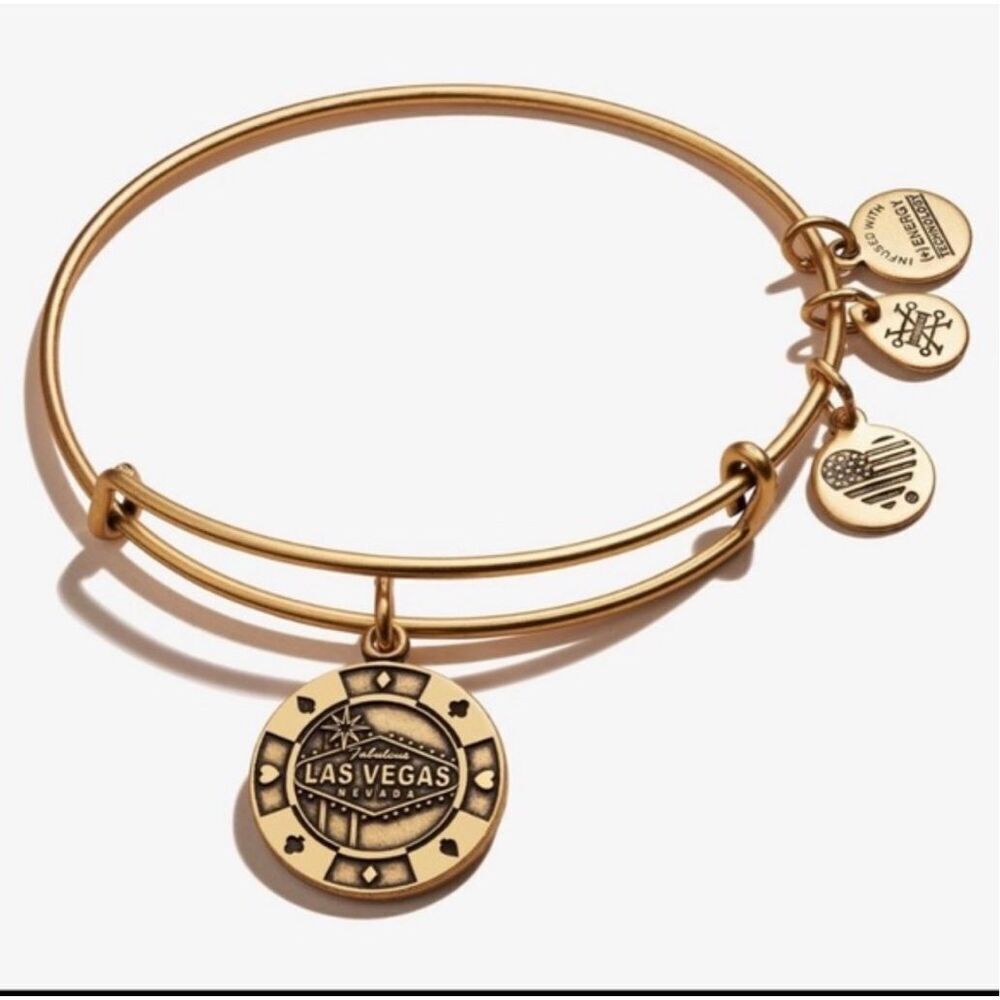 Alex and Ani  gold tone Las Vegas bracelet